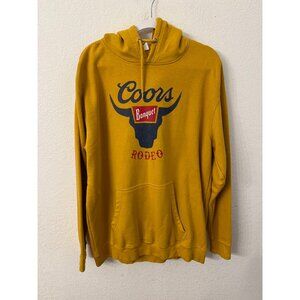 Coors Banquet Rodeo Hoodie 2XL Yellow Bull Logo